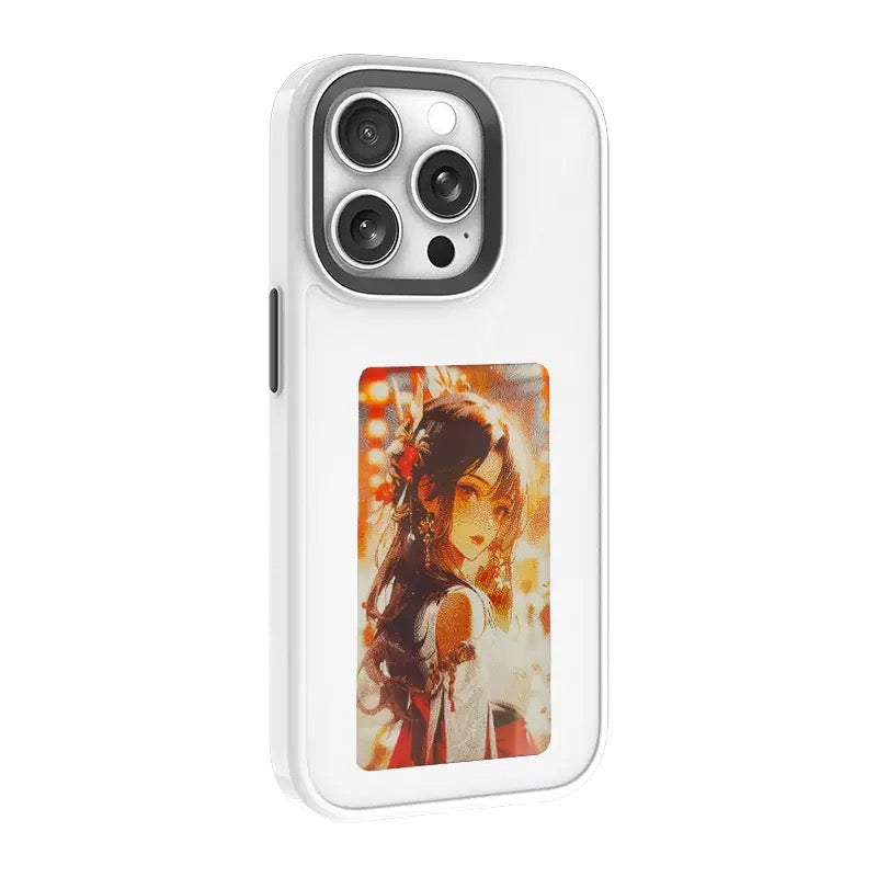 For iPhone Case - New Technology Color E-Ink Screen NFC DIY Phone Case
