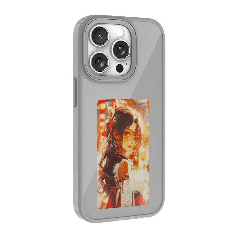 For iPhone Case - New Technology Color E-Ink Screen NFC DIY Phone Case