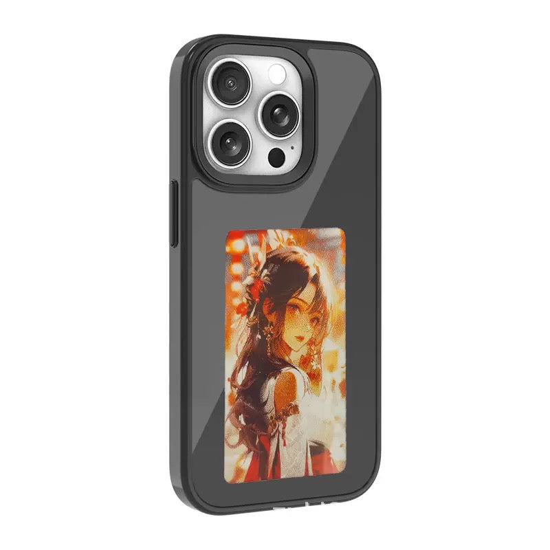 For iPhone Case - New Technology Color E-Ink Screen NFC DIY Phone Case