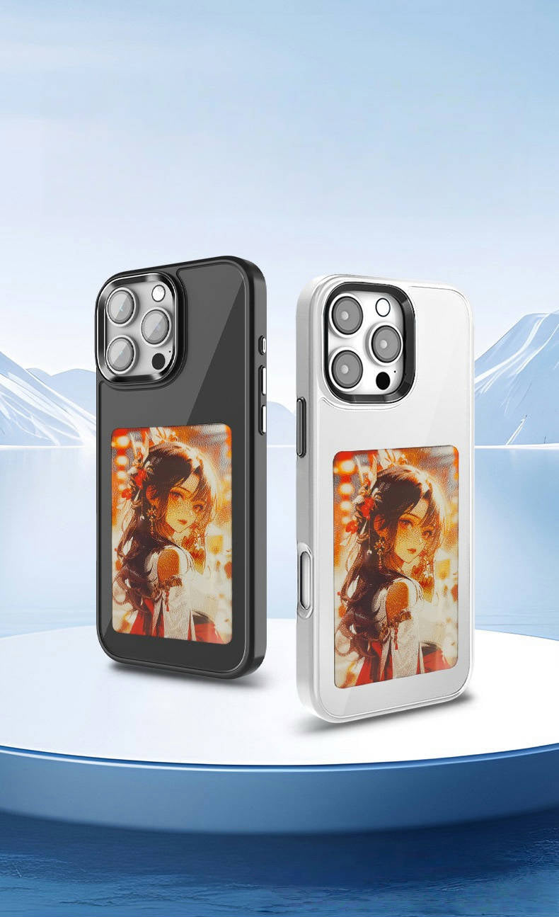 For iPhone Case - New Technology Color E-Ink Screen NFC DIY Phone Case