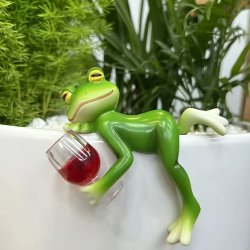 Miniature frog figurines Plant decorations