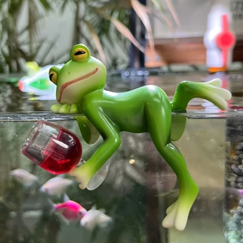 Miniature frog figurines Plant decorations