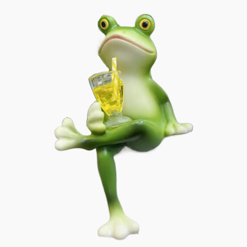 Miniature frog figurines Plant decorations