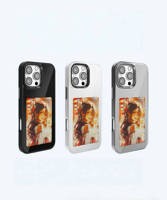 For iPhone Case - New Technology Color E-Ink Screen NFC DIY Phone Case